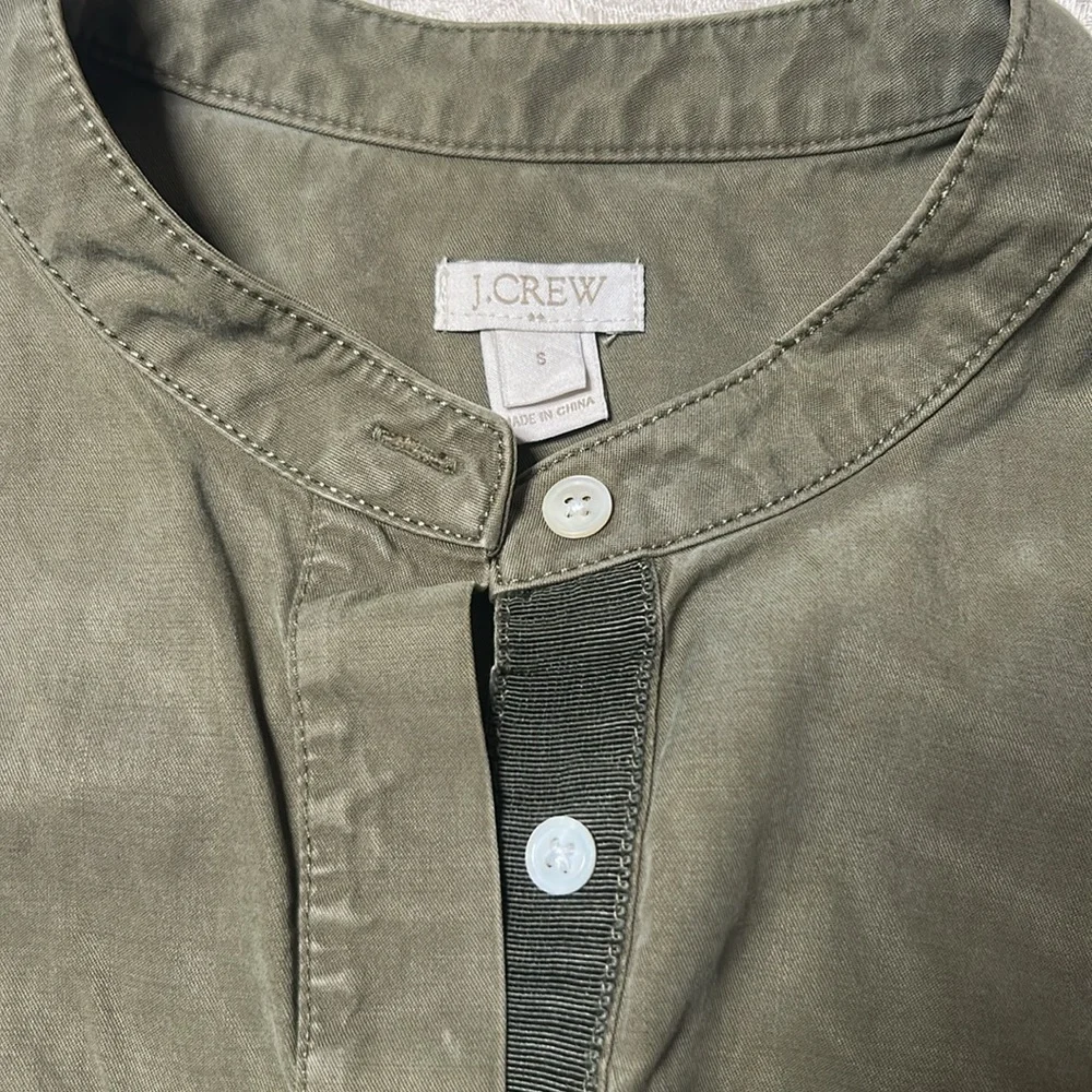 J. Crew Olive Green Short Sleeve Dress size S - Picture 2 of 6